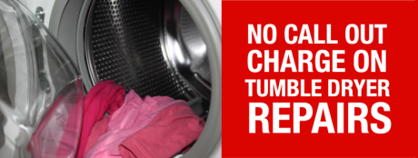 There's no call out charge on tumble dryer repairs in Nottinghamshire. We can repair Bosch, Hotpoint, Creda, Beko, Belling, AEG, Candy, Neff, Electrolux, Indesit